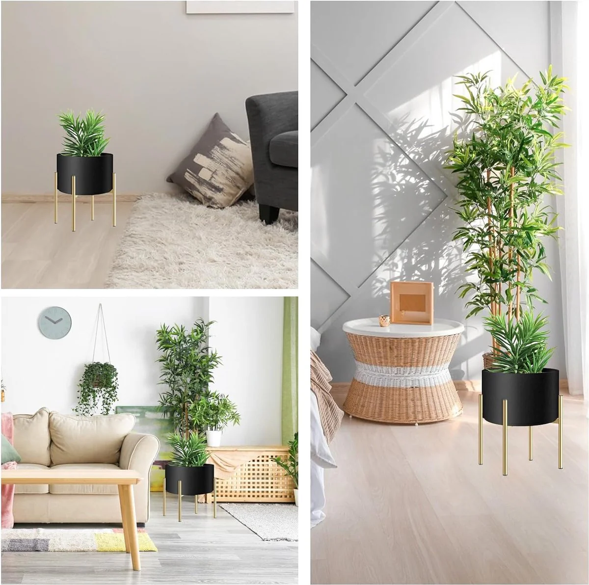 Gouden bloempotstandaard, metalen bloempotstandaard, verstelbaar voor binnen en buiten, verstelbare breedte 17 cm tot 30 cm, plantenpotdecoratie, bloemenhouder bloemenstandaard - Afbeelding 7