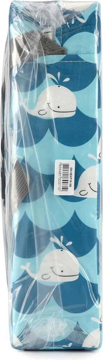 Zitverhoging voor baby's, draagbaar zitkussen, design voor kinderen, blauw/wit - Afbeelding 8