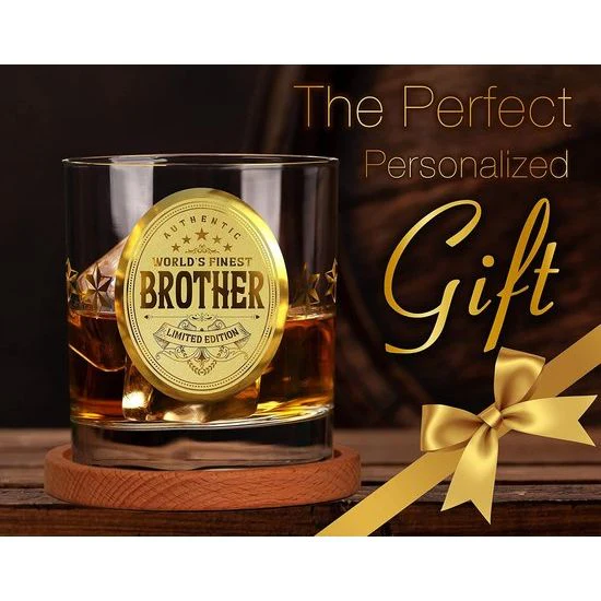 Kerstcadeaus voor mannen Whiskyglazen Cadeau Broer Mannen Cadeaus voor Broer Mannen Cadeaus voor verjaardag Gepersonaliseerde cadeaus Mannen Cadeauset Kerstmis - Afbeelding 6