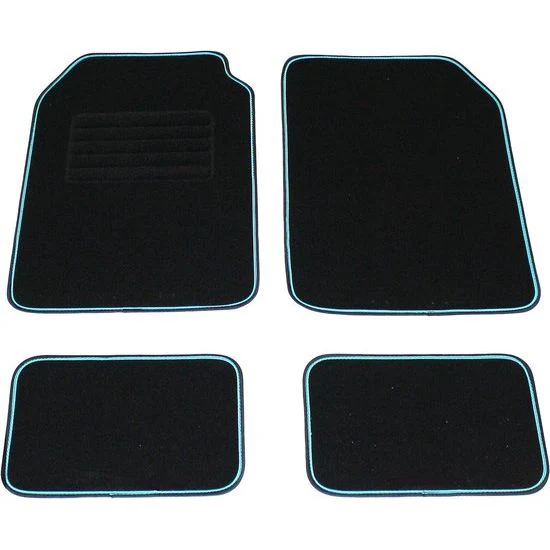 Autovloermatten - PKW/Auto - 4 - Blauw - Stuk : Voor + Achter - Universele Auto Vloermatten - antislip - Afbeelding 2