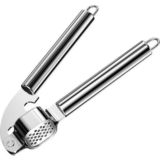 Knoflookpers, knoflooksnijder van roestvrij staal, 20 cm knoflookpers, praktische keukenhulp, vaatwasmachinebestendig, comfortabel en gemakkelijk te reinigen, sterk en robuust. - Afbeelding 2