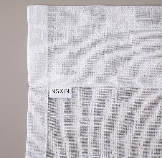 Set van 2 vitrage, halftransparant, bistrogordijnen, wit, raamgordijn, halve keuken, gordijnen, raamgordijn voor kleine ramen, keuken, woonkamer, landhuis (wit, 60 x 45 cm (b x h) - Afbeelding 8