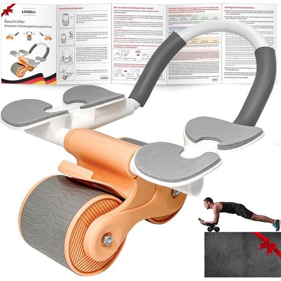 Fitness Ab Roller, buikspiertrainer, automatische rebound buikwiel, buiktrainer, buiktrainer, fitnessapparatuur voor thuis, krachttraining thuis - Afbeelding 3