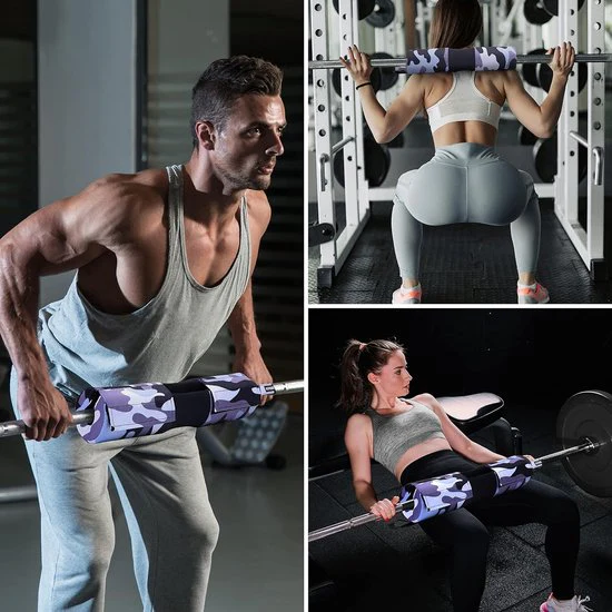 Lange halterkussen, extra dik nekkussen, lange halter, hip thrust kussen voor kniebuigingen - barbell pad nekbescherming voor krachttraining voor mannen en vrouwen - Afbeelding 8