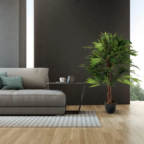 Kunstplant mango hoogte 130 cm groen 588 bladeren grote kamerplant mangoboom potplant boom kunstmatig - Afbeelding 8