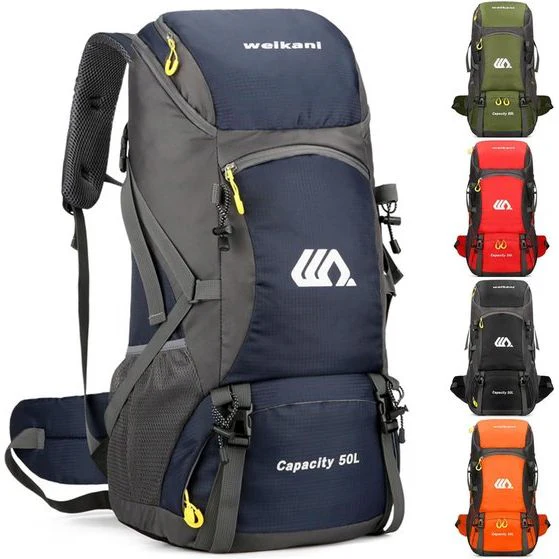 50 liter, heren en dames, trekkingrugzak, ultralicht, opvouwbare reisrugzak, wandelrugzak, grote klimmen, dagrugzak voor reizen, bergbeklimmen, kamperen, outdoor, reizen, sport - Afbeelding 2