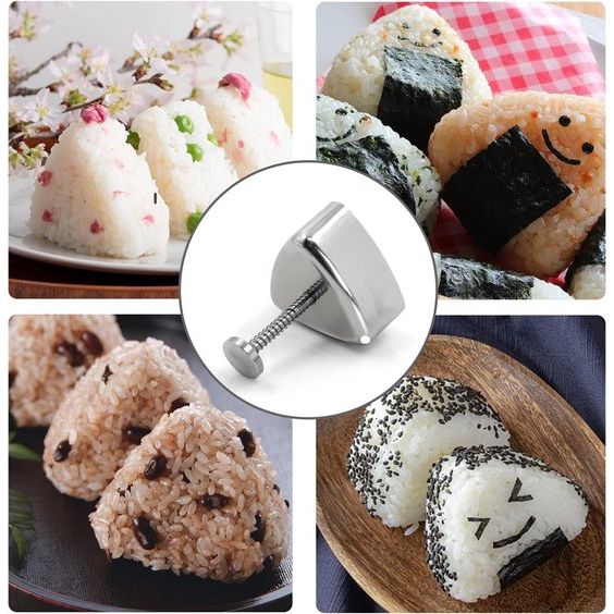 Sushi Onigiri Mould Stainless Steel Triangle - Rice Shape Rice Ball Maker DIY Tool, Sticky Rice Shapes Triangle, Classic Children's Lunch Bento Home Kitchen Accessories Nigiri Kitchen Cooking - Afbeelding 5