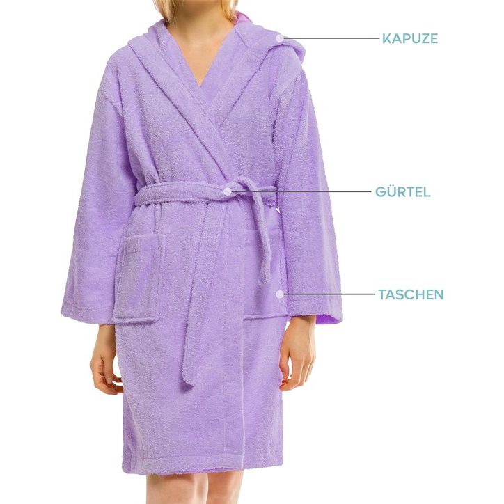 Badjas voor kinderen en tieners met capuchon, 100% Öko Tex katoen, kinderbadjas voor jongens, badstof, extra zachte en absorberende badjas tieners - Afbeelding 4