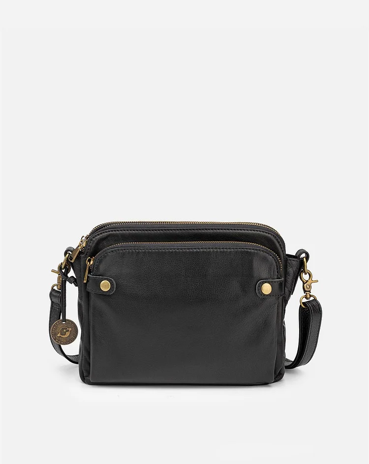 Sienna - Luxe zwarte schoudertas, praktisch en compact - Afbeelding 6